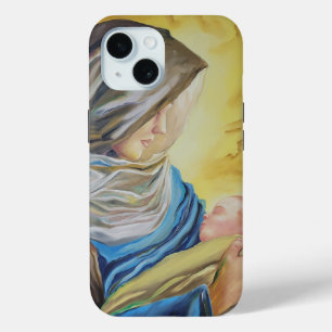 Onze Lieve Vrouw van Stilte met het kindje Jezus iPhone 15 Case