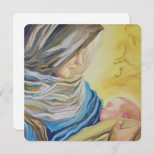 Onze Lieve Vrouw van Stilte met het kindje Jezus Feestdagenkaart (Voorkant / Achterkant)