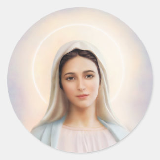 Onze Lieve Vrouw van Tihaljina Envelope Seal Stick Ronde Sticker