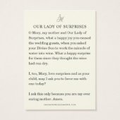 Onze-Lieve-Vrouw van Verrassingen Gebed Katholieke Visitekaartje (Achterkant)