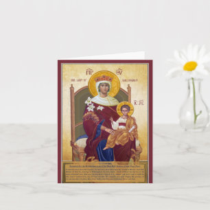 Onze Lieve Vrouw van Walsingham met Troparion Toon Kaart