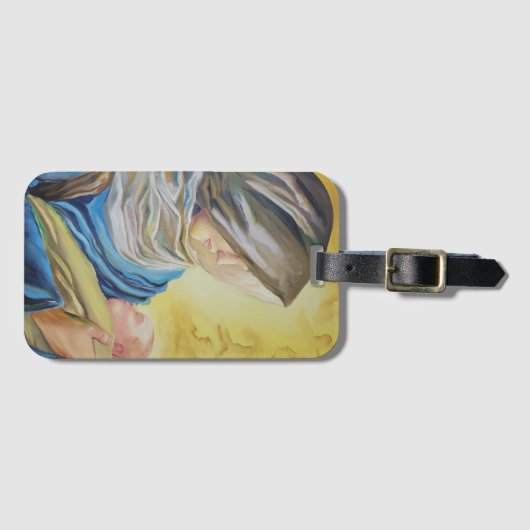 Onze Lieve Vrouw van Zwijgen die baby Jezus vastho Bagagelabel (Voorkant (horizontaal))