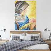 Onze Lieve Vrouw van Zwijgen die baby Jezus vastho Canvas Afdruk (Insitu (Slaapkamer))
