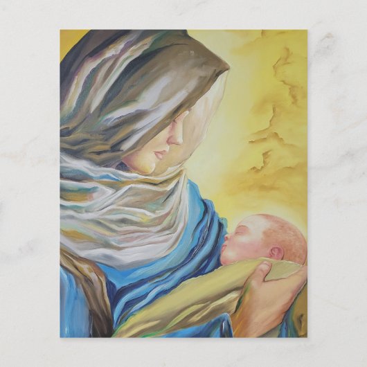 Onze Lieve Vrouw van Zwijgen die baby Jezus vastho Flyer (Achterkant)