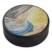 Onze Lieve Vrouw van Zwijgen die baby Jezus vastho Hockey Puck (3/4)
