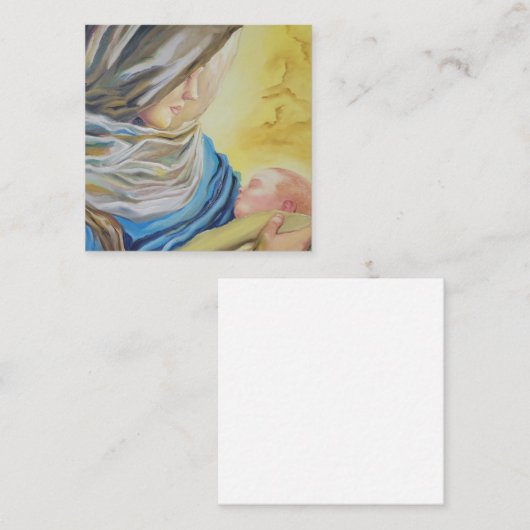 Onze Lieve Vrouw van Zwijgen die baby Jezus vastho Informatiekaartje (Voorkant / Achterkant)