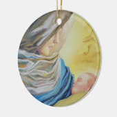 Onze Lieve Vrouw van Zwijgen die baby Jezus vastho Keramisch Ornament (Links)