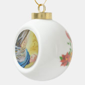 Onze Lieve Vrouw van Zwijgen die baby Jezus vastho Keramische Bal Ornament (Rechts)
