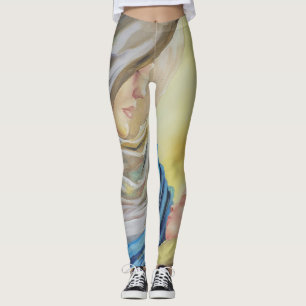 Onze Lieve Vrouw van Zwijgen die baby Jezus vastho Leggings