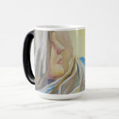 Onze Lieve Vrouw van Zwijgen die baby Jezus vastho Magische Mok (Voorkant links)