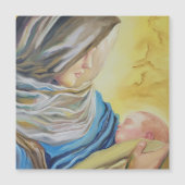 Onze Lieve Vrouw van Zwijgen die baby Jezus vastho Magnetische Uitnodiging (Voorkant)