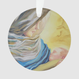 Onze Lieve Vrouw van Zwijgen die baby Jezus vastho Ornament
