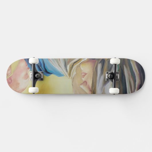 Onze Lieve Vrouw van Zwijgen die baby Jezus vastho Persoonlijk Skateboard (Horizontaal)