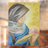 Onze Lieve Vrouw van Zwijgen die baby Jezus vastho Raamsticker (Vel 2)