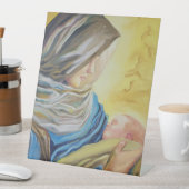 Onze Lieve Vrouw van Zwijgen die baby Jezus vastho Reclamebord Met Voetstuk (Insitu)