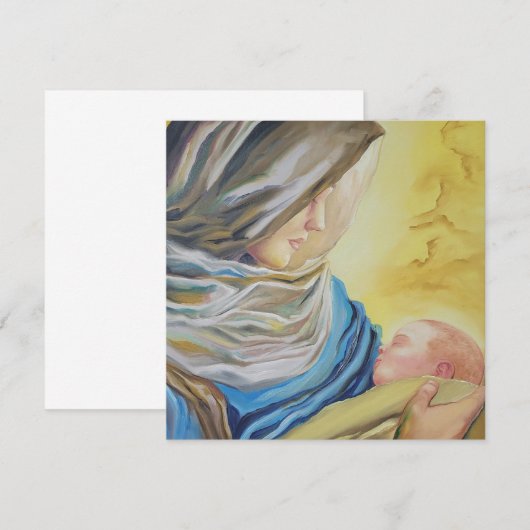 Onze Lieve Vrouw van Zwijgen die baby Jezus vastho Save The Date (Voorkant / Achterkant)