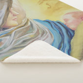 Onze Lieve Vrouw van Zwijgen die baby Jezus vastho Sherpa Deken (3/4)