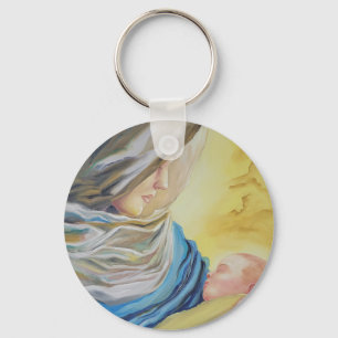 Onze Lieve Vrouw van Zwijgen die baby Jezus vastho Sleutelhanger