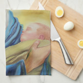 Onze Lieve Vrouw van Zwijgen die baby Jezus vastho Theedoek (Quarter Fold)