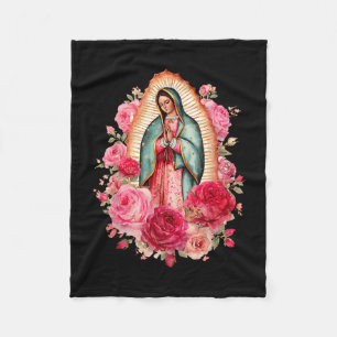 Onze Lieve Vrouw Virgen De Guadalupe Heilige Maagd Fleece Deken