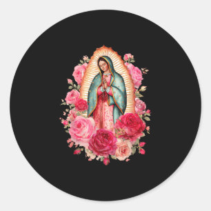 Onze Lieve Vrouw Virgen De Guadalupe Heilige Maagd Ronde Sticker