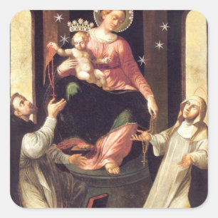 Onze Lieve Vrouwe in Pompeii Vierkante Sticker