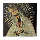 Onze Lieve Vrouwe van Dawn Litouwen Black Madonna Tegeltje (Voorkant)