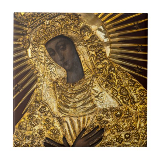 Onze Lieve Vrouwe van de poort van Dawn Litouwen Tegeltje (Voorkant)