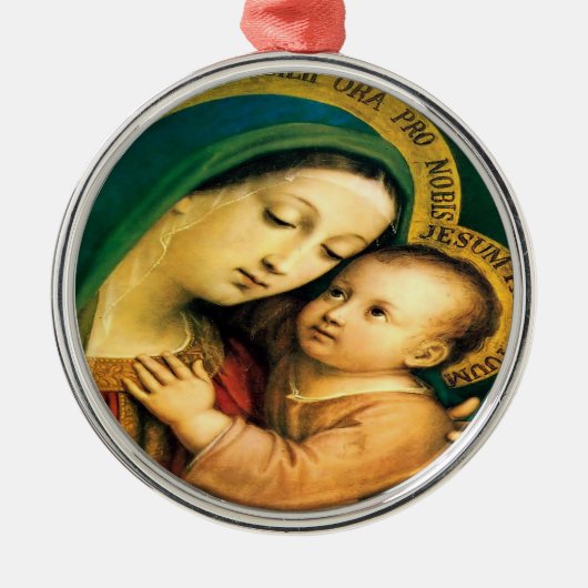 Onze Lieve Vrouwe van Goede Raad van Litany Lane Metalen Ornament (Voorkant)