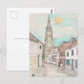 Onze-Lieve-Vrouwekerk, Brugge België Stadsbeeld Briefkaart (Voorkant / Achterkant)