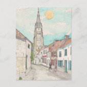 Onze-Lieve-Vrouwekerk, Brugge België Stadsbeeld Briefkaart (Voorkant)