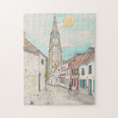 Onze-Lieve-Vrouwekerk, Brugge België Stadsbeeld Legpuzzel (Verticaal)