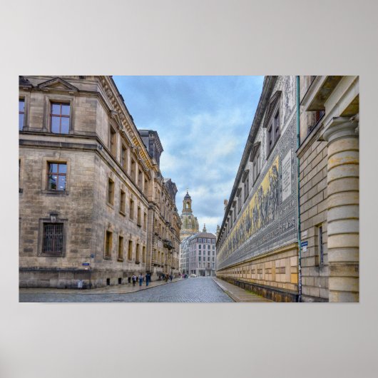 Onze-Lieve-Vrouwekerk koepel, Dresden, Duitsland Poster (Voorkant)