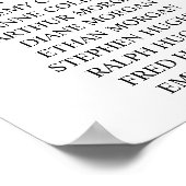 Onze Lievelingsmensen Trouwstoelindeling Poster (Hoek)