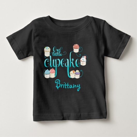 Onze 'Lil Cupcake, gepersonaliseerde Baby Creeper (Voorkant)