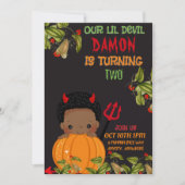 Onze Lil Devil Birthday Invitation Kaart (Voorkant)