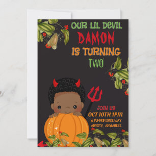 Onze Lil Devil Birthday Invitation Kaart