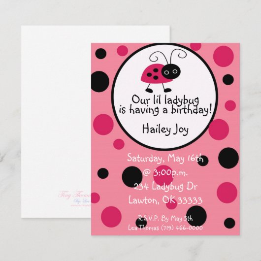 Onze lil ladybug heeft een ... kaart (Voorkant / Achterkant)