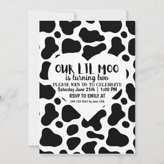 Onze Lil Moo-jongen draait twee verjaardagskaart Kaart (Voorkant)