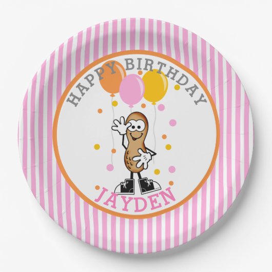 Onze Lil Peanut Birthday Party Papieren Bordje (Voorkant)