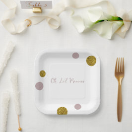 Onze Li'l Princess Gold en Roos Gold Papieren Bordje