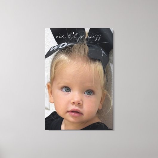 Onze Li'l Prinses Fotodoek Muurkunst Canvas Afdruk (Voorkant)