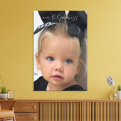 Onze Li'l Prinses Fotodoek Muurkunst Canvas Afdruk (Insitu (Woonkamer))