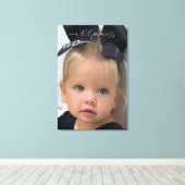 Onze Li'l Prinses Fotodoek Muurkunst Canvas Afdruk (Insitu (Houten vloer))