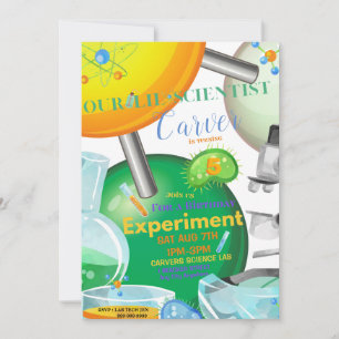 Onze Lil Scientist Birthday Invitation Kaart