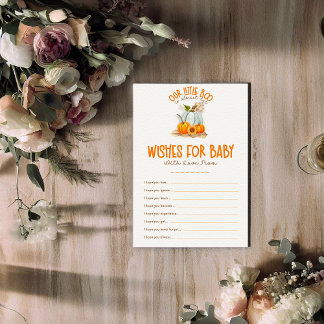 Onze Little Boo Baby shower Wensen voor Baby Game Informatiekaartje