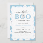 Onze Little Boo Blue Halloween Boy 1e verjaardag Kaart (Voorkant)