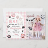 Onze Little BOO Ghost Halloween 2e verjaardag foto Kaart (Voorkant)