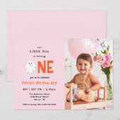 Onze Little Boo Halloween 1e Verjaardag Foto Kaart (Voorkant / Achterkant)