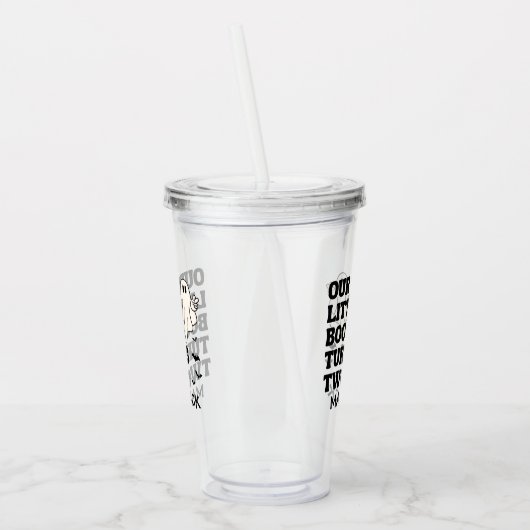 Onze Little Boo Halloween 2e Verjaardag Acryl Drinkbeker (Links)